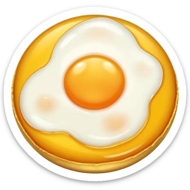 Fried egg without egg white sticker
