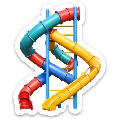 spiral tube slide sticker
