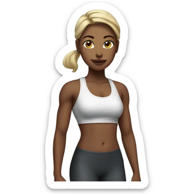 gym girl sticker