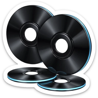 two black computer disk sticker