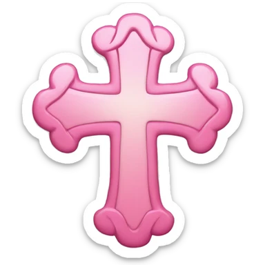 Pretty pink cross sticker