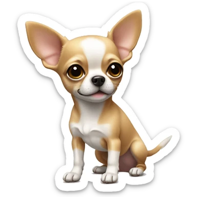 little chihuahua bringée  sticker
