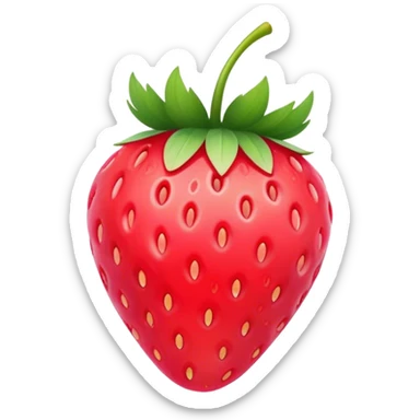 pastel pink realistic strawberry sticker
