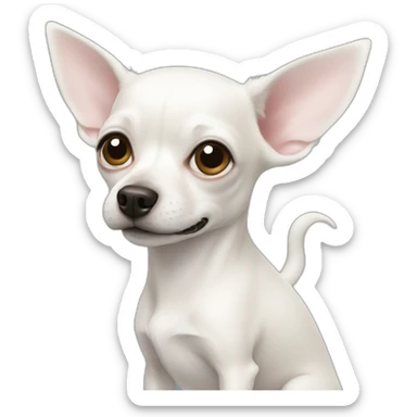 white chihuaha sticker