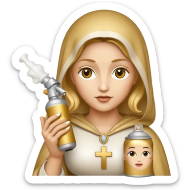 emoji della madonna con una bomboletta spray
 sticker