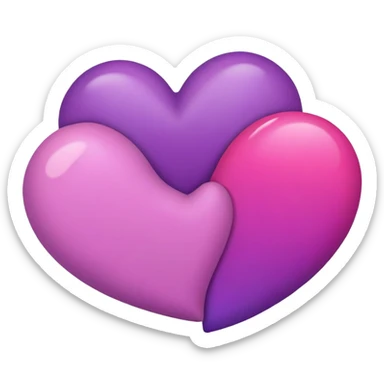 Coeur mauve et rose sticker