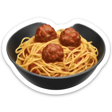 Spaghetti and meatballs ￼ sticker