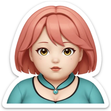 fat kasane teto from vocaloid OBESE sticker