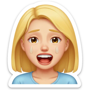 Creami una ragazza che piange, ma che ride sticker
