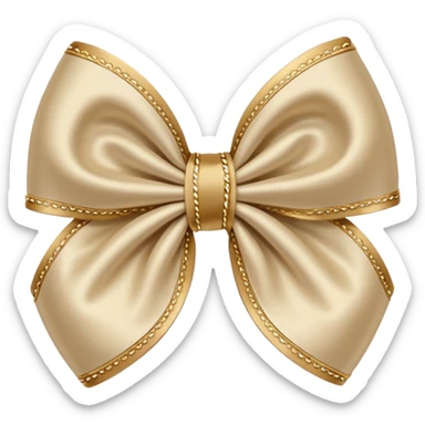 un noeud à cheveux beige sticker