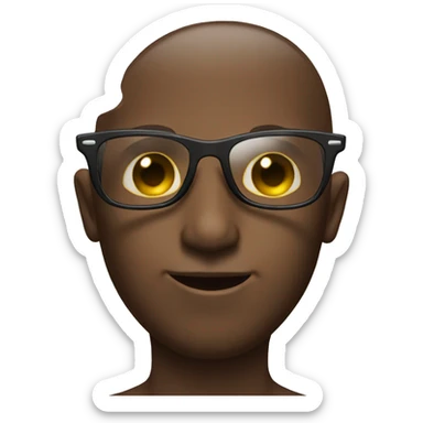 Sunglasses ontop of head one eyebrow raised sticker