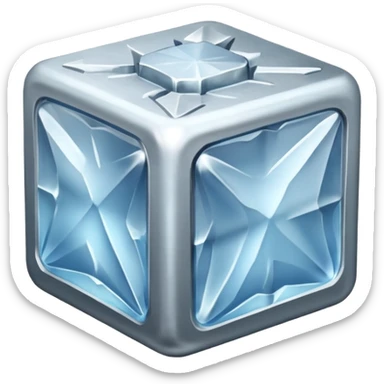 frozen metal sticker