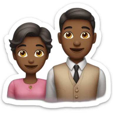 Garçon amoureux de fille sticker