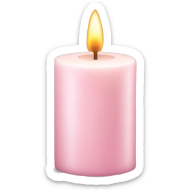 pale pink christmas candle sticker