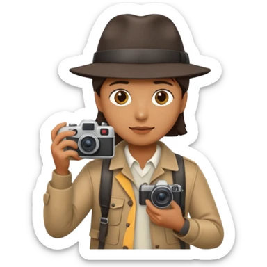 photographer taking a photo facing away sticker