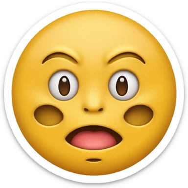 mad emoji standing awkwardly  sticker