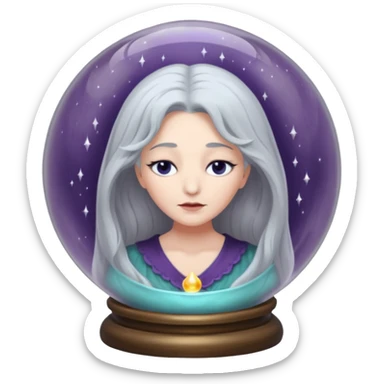 Madam Leota in crystal ball sticker