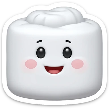 cute animated marshmallow sticker