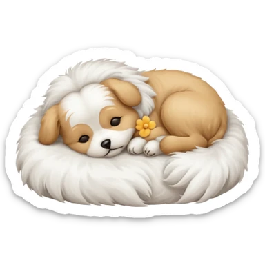 maltese sleeping sticker