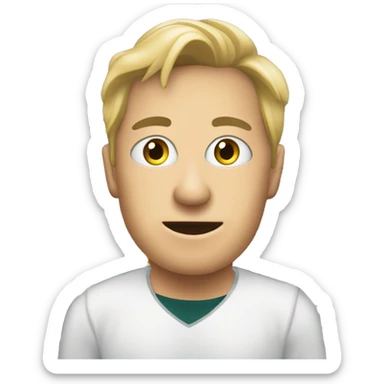 Trader mit Augenbinde vor dem Computer sticker