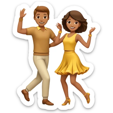 two people dancing sticker
