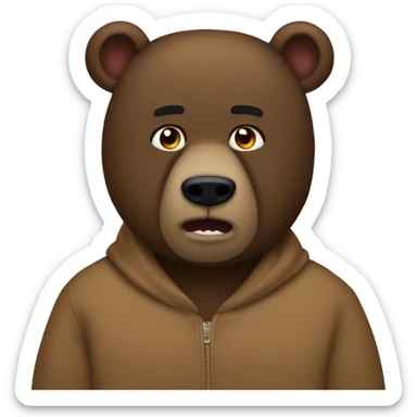 kanye west as a bear sticker