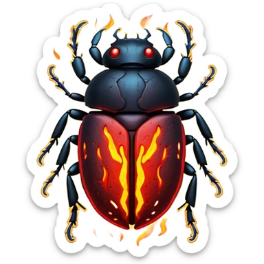 Un scarabée de lave sticker