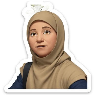 boy gazing at viewer sticker