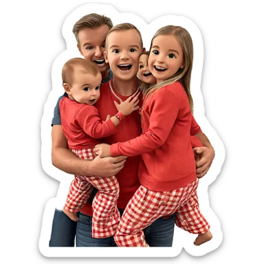 happy family indoors moment sticker
