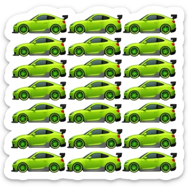 Emoji pack for R2 motorsport company, drift builds, motorsport parts, lime theme sticker