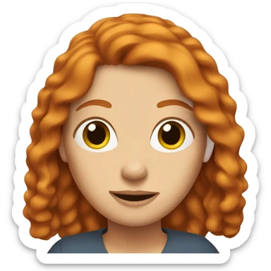 debbie gallagher with ginger hair sticker
