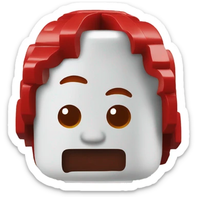 red lego block no face sticker