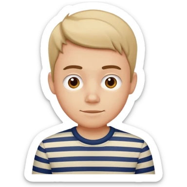 casual boy in striped shirt sticker