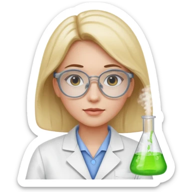 Laboratory girl sticker