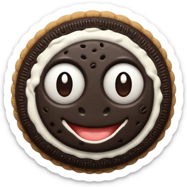 GALLETA OREO, CON DOS OJOS Y CUERPO sticker