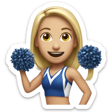 Cheerleader in stunt sticker