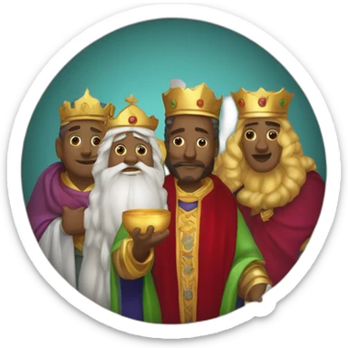 Melchior Caspar and Balthazar three wise men sticker