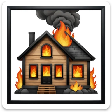 generate australlian house in fire sticker