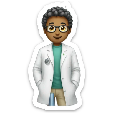 scientist in a lab sticker