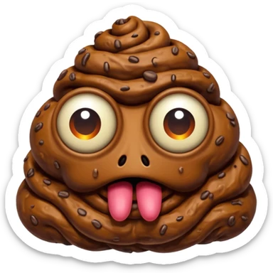 D&D beholder made out of poop sticker