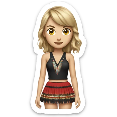 Taylor swift with a chief skirt sticker