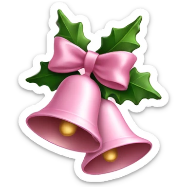 Light pink Christmas bells sticker