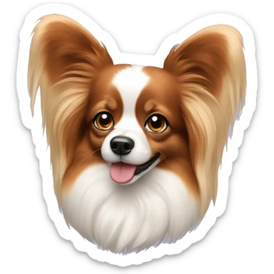 a papillon dog sticker