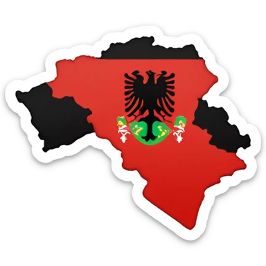 Kosovo and Albania Combined sticker
