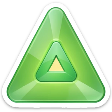 All solid Light green triangle play button  sticker