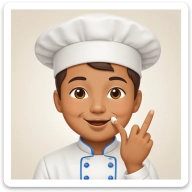 Chef blowing a kiss sticker