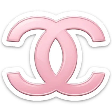 light pink chanel logo sticker