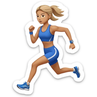 donna che corre sticker