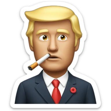 trump smoking zaza sticker
