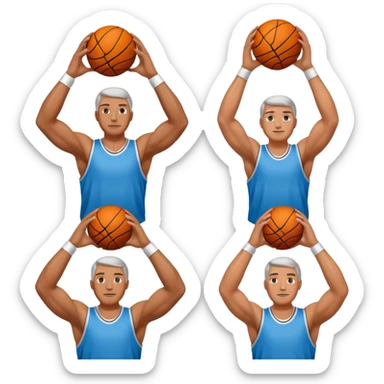 a set of hands dunking a basketball  sticker